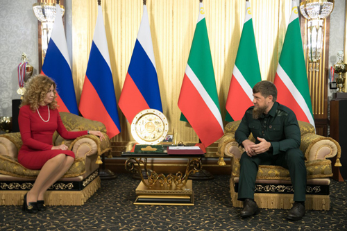 Глава Чеченской Республики Рамзан Кадыров встретился в Грозном с председателем Федерального фонда обязательного медицинского страхования Натальей Стадченко